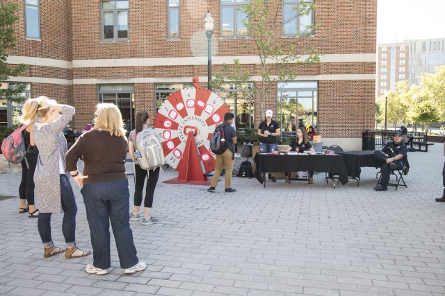Fire Prevention week - waiting to spin game wheel